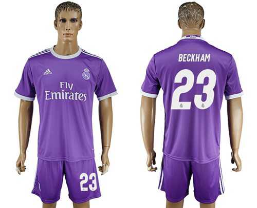 Real Madrid #23 Beckham Away Soccer Club Jersey