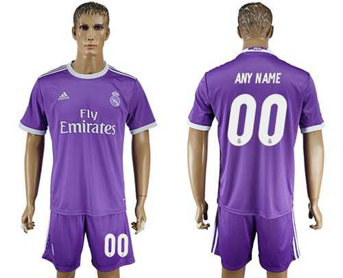 Real Madrid Personalized Away Soccer Club Jersey