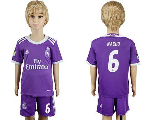 Real Madrid #6 Nacho Away Kid Soccer Club Jersey