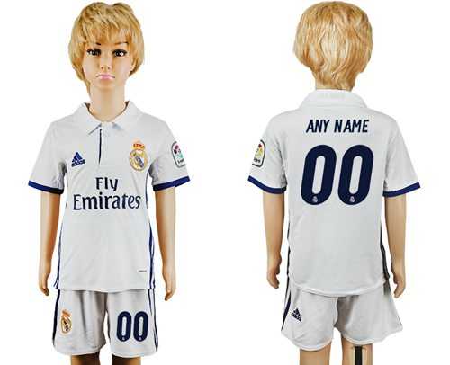 Real Madrid Personalized Home Kid Soccer Club Jersey