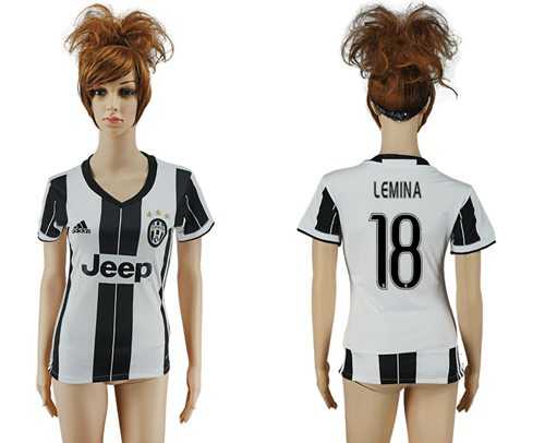 Women's Juventus #18 Lemina Home Soccer Club Jersey