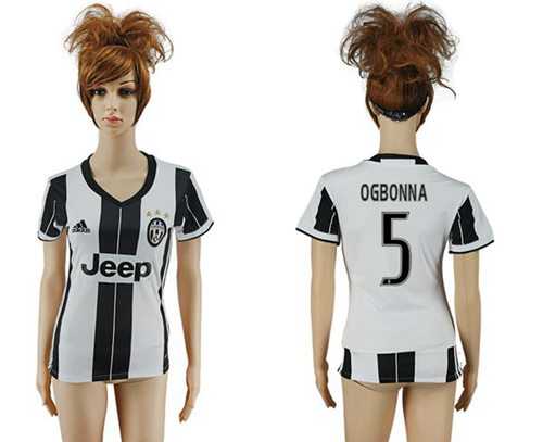 Women's Juventus #5 Dgbonna Home Soccer Club Jersey