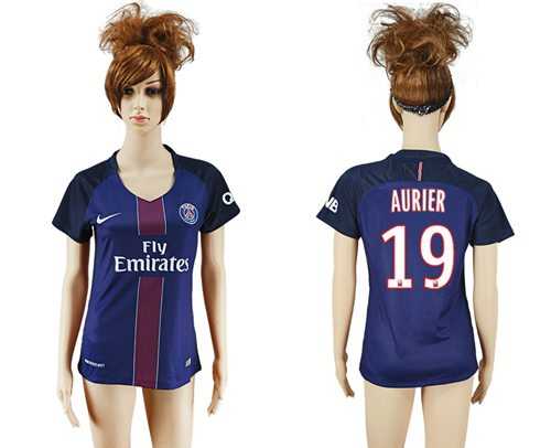 Women's Paris Saint-Germain #19 Aurier Home Soccer Club Jersey