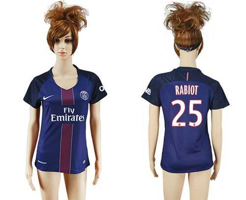Women's Paris Saint-Germain #25 Rabiot Home Soccer Club Jersey