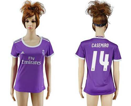 Women's Real Madrid #14 Casemiro Away Soccer Club Jersey