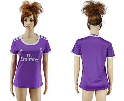 Women's Real Madrid Blank Away Soccer Club Jersey