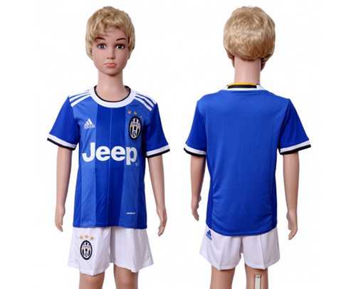 Juventus Blank Away Kid Soccer Club Jersey