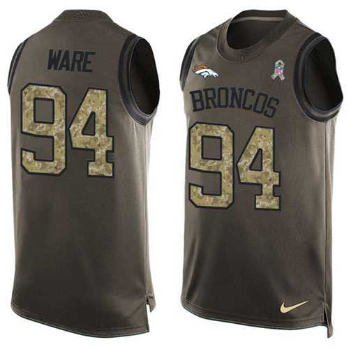Nike Denver Broncos #94 DeMarcus Ware Green Men's Stitched NFL Limited Salute To Service Tank Top Jersey