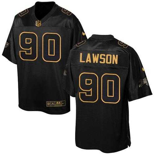 Nike Buffalo Bills #90 Shaq Lawson Black Men's Stitched NFL Elite Pro Line Gold Collection Jersey