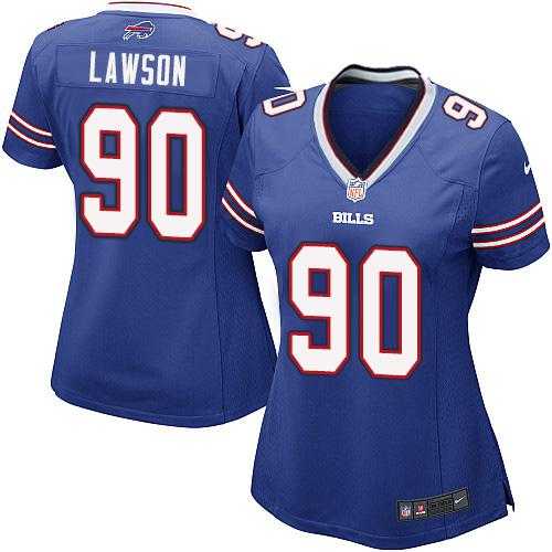 Women's Nike Buffalo Bills #90 Shaq Lawson Royal Blue Team Color Stitched NFL Elite Jersey