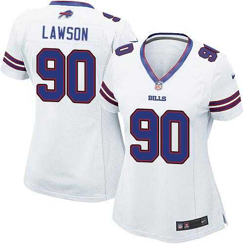 Women's Nike Buffalo Bills #90 Shaq Lawson White Stitched NFL Elite Jersey