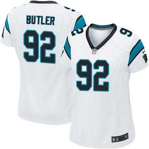 Women's Nike Carolina Panthers #92 Vernon Butler White Stitched NFL Elite Jersey