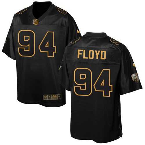 Nike Chicago Bears #94 Leonard Floyd Black Men's Stitched NFL Elite Pro Line Gold Collection Jersey