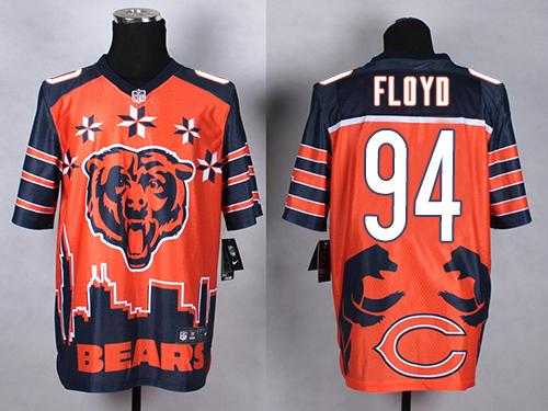 Nike Chicago Bears #94 Leonard Floyd Orange Men's Stitched NFL Elite Noble Fashion Jersey