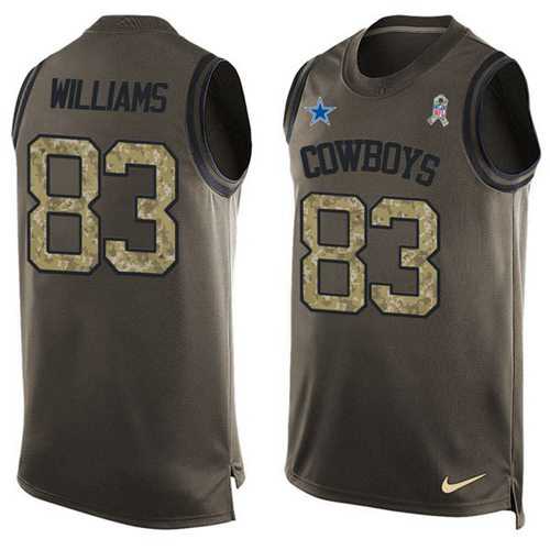 Nike Dallas Cowboys #83 Terrance Williams Green Men's Stitched NFL Limited Salute To Service Tank Top Jersey