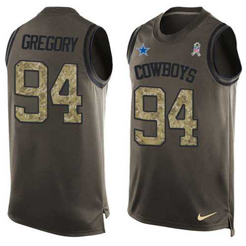 Nike Dallas Cowboys #94 Randy Gregory Green Men's Stitched NFL Limited Salute To Service Tank Top Jersey
