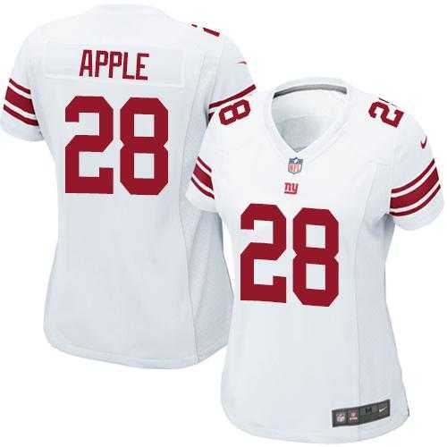 Women's Nike New York Giants #28 Eli Apple White Stitched NFL Elite Jersey