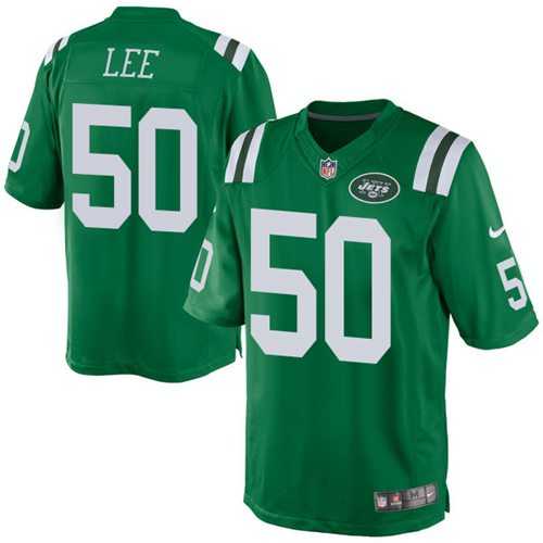 Youth Nike New York Jets #50 Darron Lee Green Stitched NFL Elite Rush Jersey