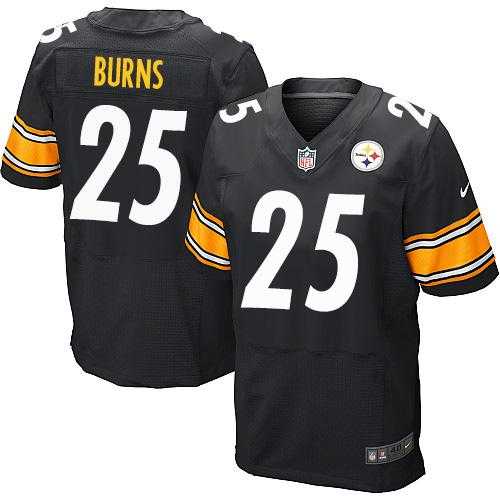 Nike Pittsburgh Steelers #25 Artie Burns Black Team Color Men's Stitched NFL Elite Jersey