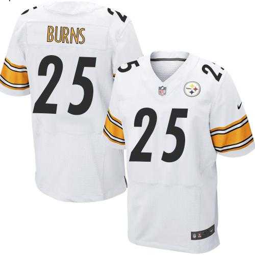 Nike Pittsburgh Steelers #25 Artie Burns White Men's Stitched NFL Elite Jersey