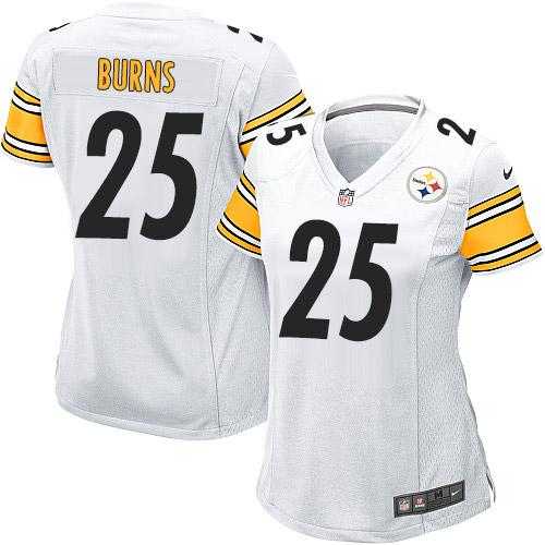 Women's Nike Pittsburgh Steelers #25 Artie Burns White Stitched NFL Elite Jersey