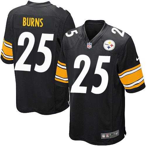 Youth Nike Pittsburgh Steelers #25 Artie Burns Black Team Color Stitched NFL Elite Jersey