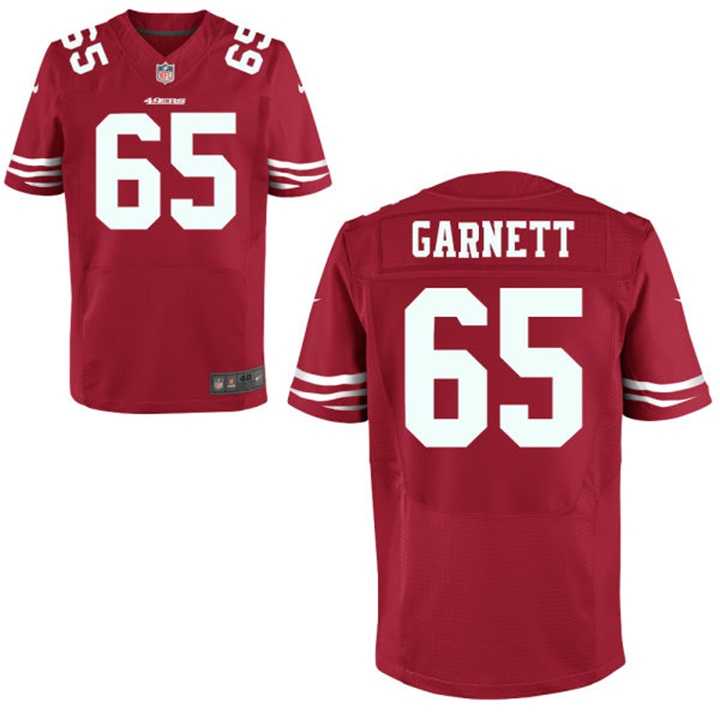 Nike San Francisco 49ers #65 Joshua Garnett Red Elite Jersey