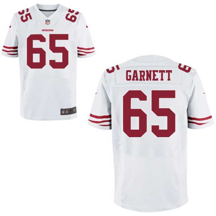 Nike San Francisco 49ers #65 Joshua Garnett White Elite Jersey