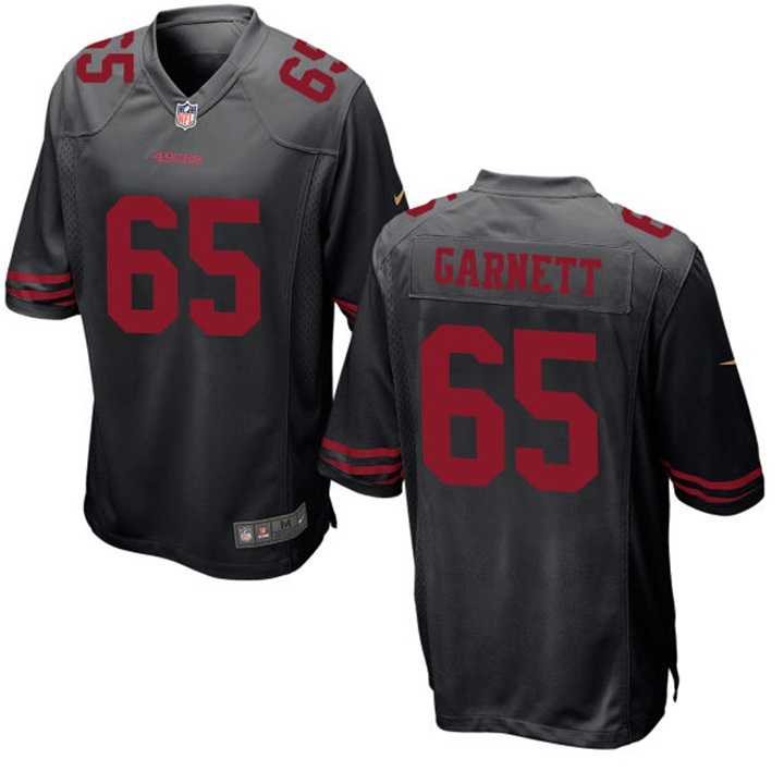 Nike San Francisco 49ers #65 Joshua Garnett Black Game Jersey