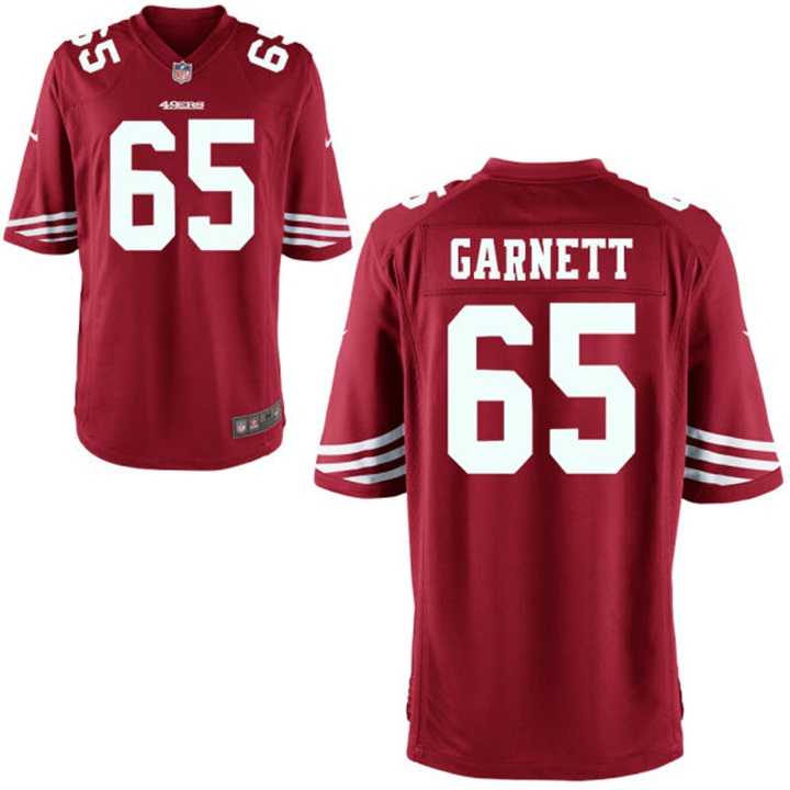 Nike San Francisco 49ers #65 Joshua Garnett Red 2016 Draft Pick Game Jersey