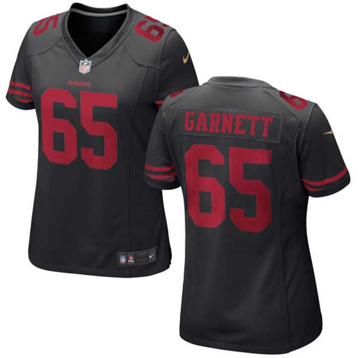 Womens Nike San Francisco 49ers #65 Joshua Garnett Black Game Jersey