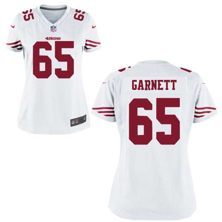 Womens Nike San Francisco 49ers #65 Joshua Garnett White Game Jersey