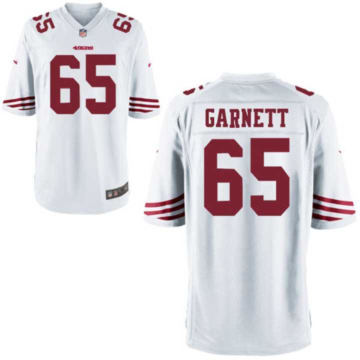 Youth Nike San Francisco 49ers #65 Joshua Garnett White Game Jersey