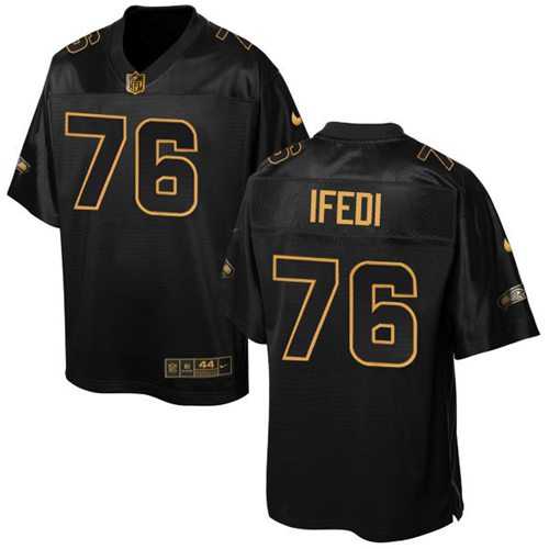 Nike Seattle Seahawks #76 Germain Ifedi Black Men's Stitched NFL Elite Pro Line Gold Collection Jersey