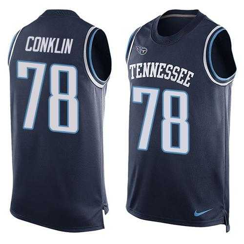 Nike Tennessee Titans #78 Jack Conklin Navy Blue Alternate Men's Stitched NFL Limited Tank Top Jersey