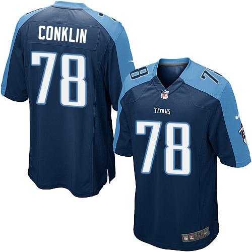 Youth Nike Tennessee Titans #78 Jack Conklin Navy Blue Alternate Stitched NFL Elite Jersey