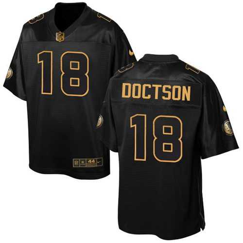 Nike Washington Redskins #18 Josh Doctson Black Men's Stitched NFL Elite Pro Line Gold Collection Jersey