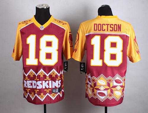 Nike Washington Redskins #18 Josh Doctson Burgundy Red Men's Stitched NFL Elite Noble Fashion Jersey