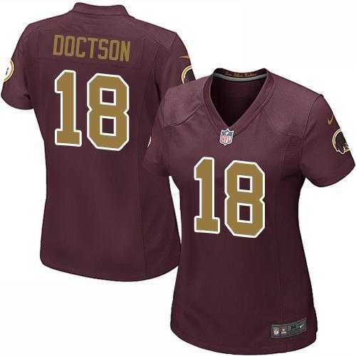 Women's Nike Washington Redskins #18 Josh Doctson Burgundy Red Alternate Stitched NFL Elite Jersey
