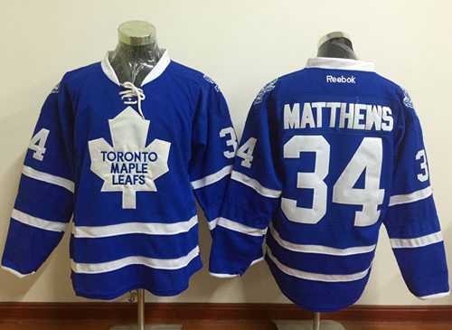 Toronto Maple Leafs #34 Auston Matthews Blue Home Stitched NHL Jersey