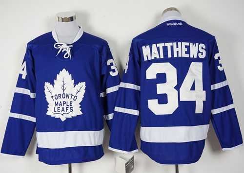 Toronto Maple Leafs #34 Auston Matthews Blue New Stitched NHL Jersey Toronto Maple Leafs #34 Auston Matthews Blue New Stitched NHL Jersey