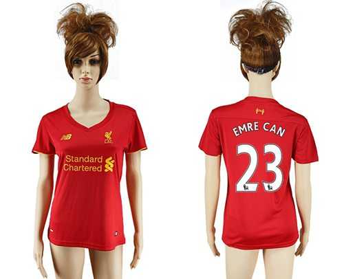 Women's Liverpool #23 Emre Can Red Home Soccer Club Jersey