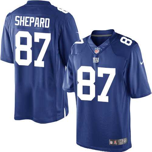 Youth Nike New York Giants #87 Sterling Shepard Elite Royal Blue Team Color NFL Jersey