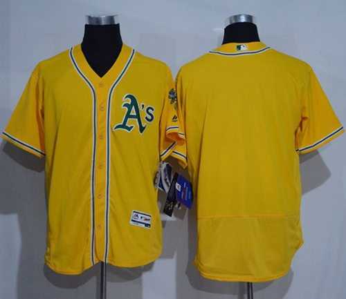 Oakland Athletics Blank Gold Flexbase Authentic Collection Stitched Baseball Jersey Oakland Athletics Blank Gold Flexbase Authentic Collection Stitched Baseball Jersey