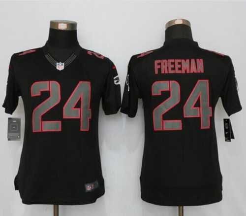 Women's Nike Falcons #24 Devonta Freeman Black Impact Stitched NFL Limited Jersey