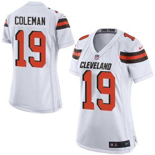 Women's Nike Browns #19 Corey Coleman White Stitched NFL New Elite Jersey