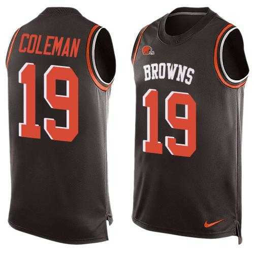 Nike Cleveland Browns #19 Corey Coleman Brown Team Color Men's Stitched NFL Limited Tank Top Jersey