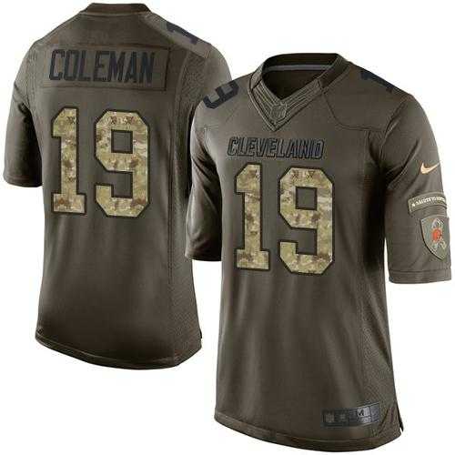 Nike Cleveland Browns #19 Corey Coleman Green Men's Stitched NFL Limited Salute to Service Jersey