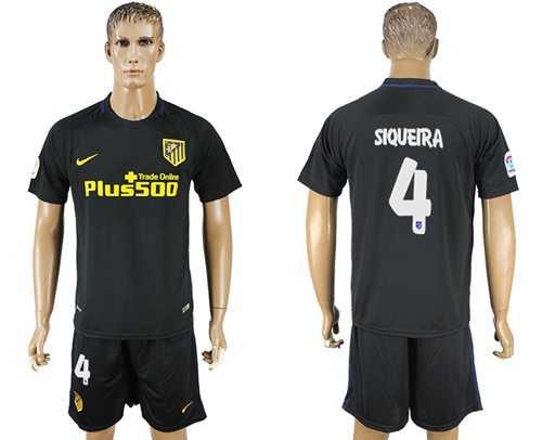 Atletico Madrid #4 Siqueira Away Soccer Club Jersey