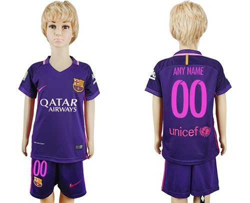 Barcelona Personalized Away Kid Soccer Club Jersey